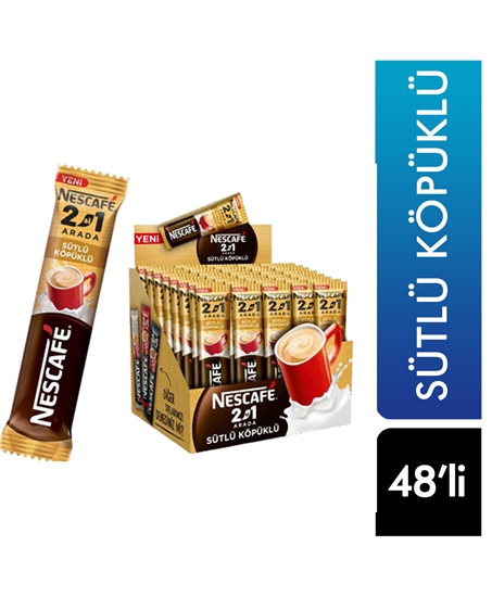 Nescafe Şekersiz Sütlü Köpüklü 2 si 1 Arada 10 gr x 48 Adet | FmcgStore.com