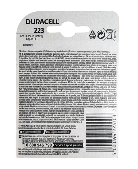 Picture of Duracell Ultra Lithium Battery 223 3 Volt