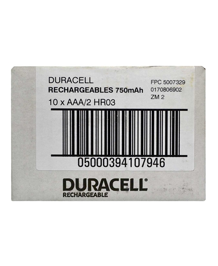 Picture of Duracell ReChargable Battery 2's AAA 750 mAh