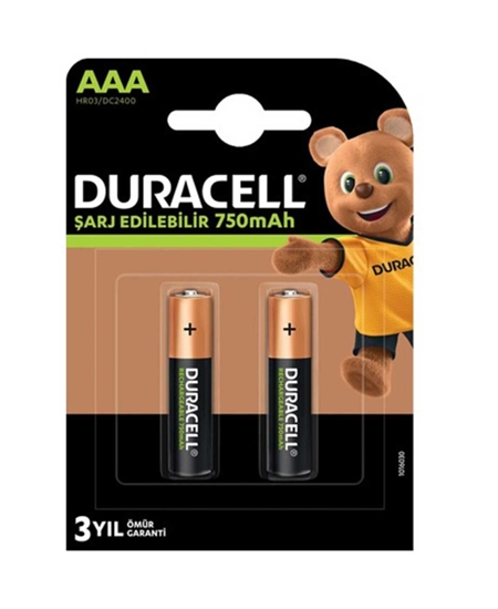 Picture of Duracell ReChargable Battery 2's AAA 750 mAh