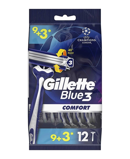 Picture of Gillette Blue3 Disposable Razor 9+3 Comfort Pouch