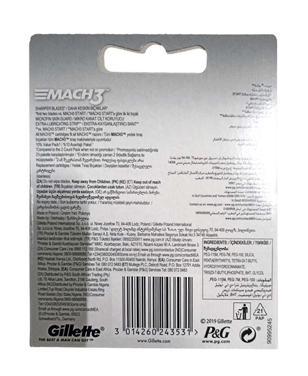 Picture of Gillette Mach3 Refill Razor Blade 4's