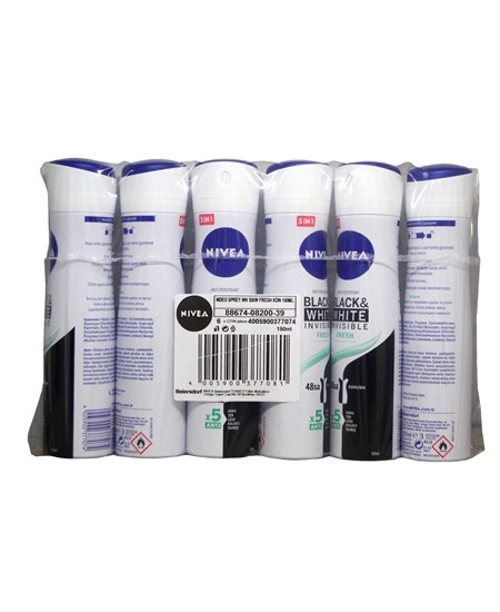 Picture of Nivea Women Deodorant Spray 150ml Invisible Black&White Fresh