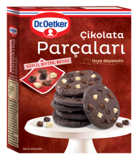 Picture of Dr. Oetker Çikolata Parçaları - Sütlü, Bitter, Beyaz 70 gr