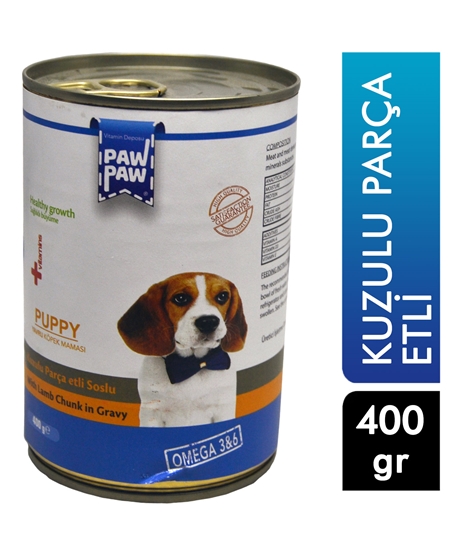 Picture of PawPaw Yavru Köpek Maması 400 gr Kuzulu Parça Etli Soslu