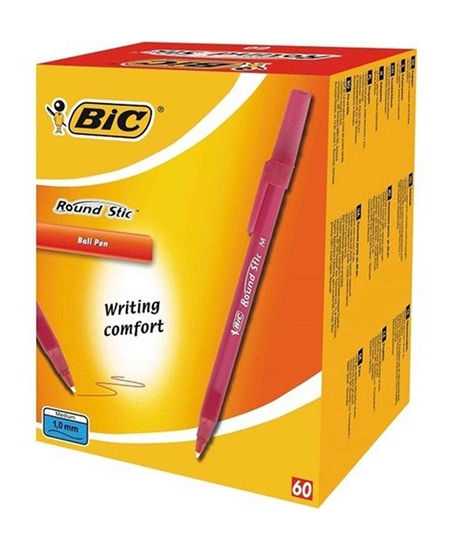 Picture of BIC KIRMIZI ROUND STIC TUKENMEZ KALEM 60 LI 1.0 mm