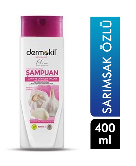 Picture of Dermokil Şampuan 400 ml Sarımsak Özlü Zayıf ve Dökülen Saçlar İçin