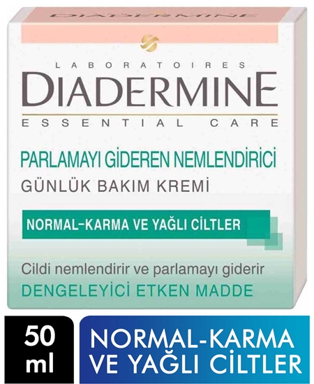 Picture of Diadermine Parlamayı Gideren Nemlendirici Bakım Kremi 50 ml Normal-Karma ve Yağlı Ciltler