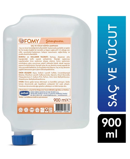 Picture of Fomy Saç ve Vücut Şampuanı 900 ml X 12'li Koli