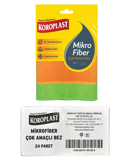 Picture of Koroplast Temizlik Bezi Mikrofiber 2'li Çok Amaçlı