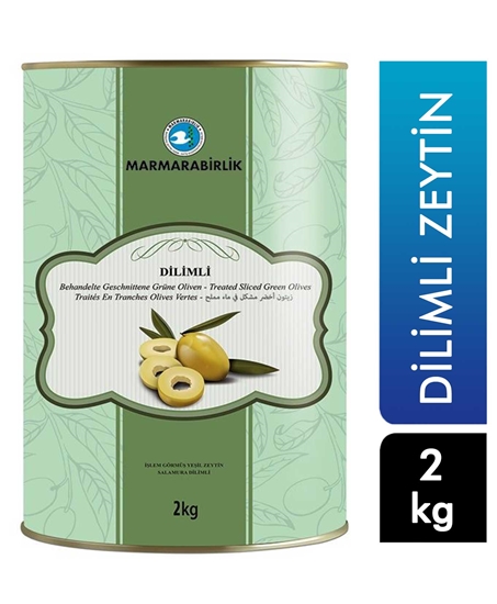 Picture of Marmara Birlik Yeşil Dilimli Teneke Zeytin 2 kg