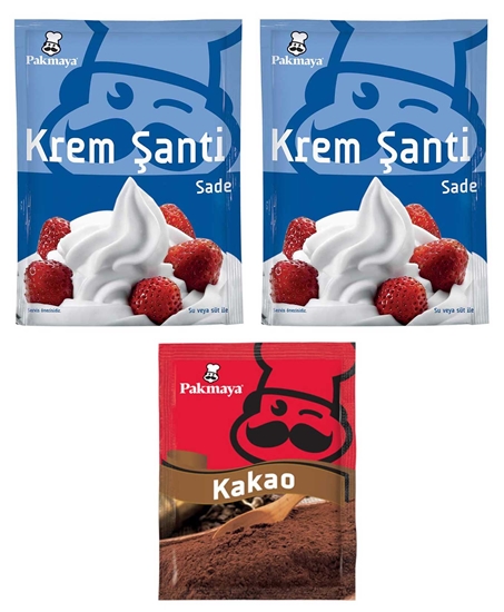 Picture of Pakmaya Krem Şanti Sade 2x75 g + Kakao 25 g