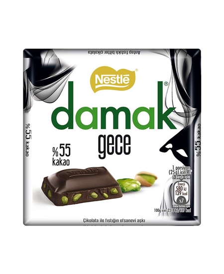 Picture of Nestle Damak Gece Antep Fıstıklı Bitter Çikolata 63 g X 6'lı Paket