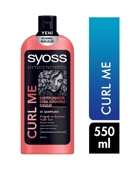 Picture of  Syoss Shampoo 550 ml Curl Me Frizz-Free Natural Look