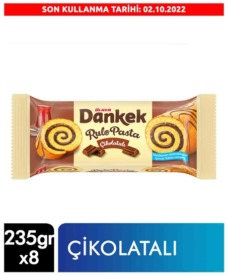 Picture of ÜLKER DANKEK RULO PASTA ÇİKOLATALI 235GR 8 LI