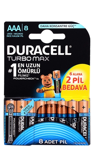 duracell, durasel, duracel, aaa pil, kalem pil, aaa kalem pil, duracell turbo max pil, duracell aaa turbo max pil satın al, duracell aaa turbo max pil fiyat