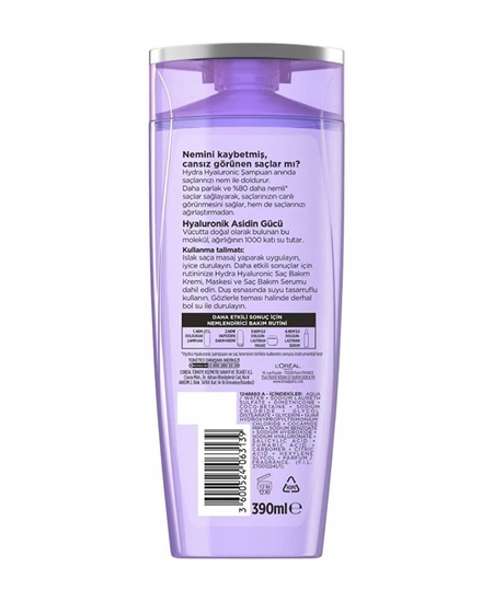 Picture of Elseve Hydra Hyaluronic 390 ml Nem Dolduran Şampuan