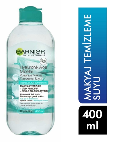 Garnier,Garnier Makyaj Temizleme Suyu 400 ml Hyaluronik Aloe Miccelar,makyaj temizleme suyu,makyaj silici,garnier makyaj temizleme fiyatları,makyaj temizleme fiyatları,kozmetik ürünleri,toptan satın al,toptantr,toptan mağazacılık,toptan kozmetik