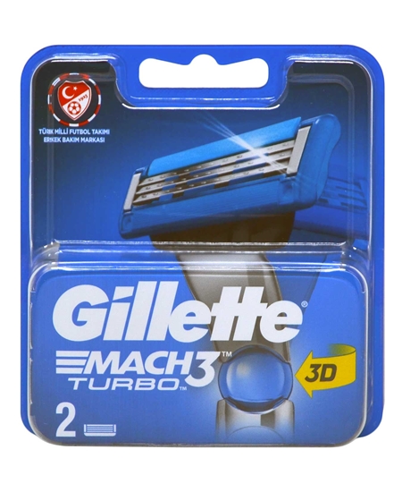 Picture of Gillette Mach3 Turbo  3D Refill Razor Blade 2's