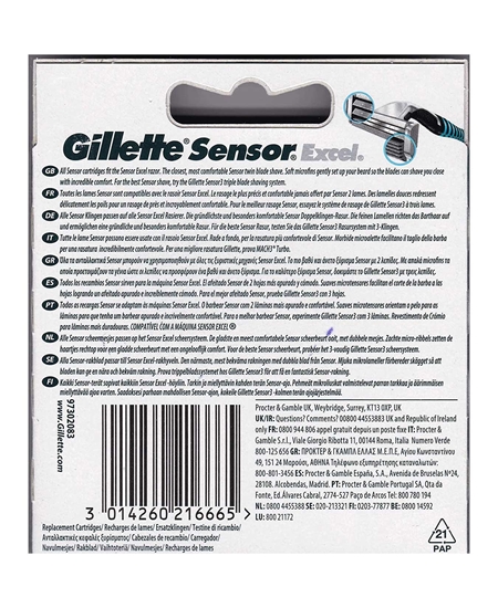 Picture of Gillette Sensor Excel Blade 10's - EU PACK