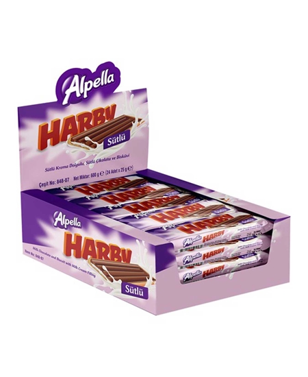 Picture of Alpella Harby Çikolata Sütlü 25 gr X 24'lü Paket
