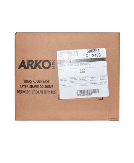 Picture of Arko Men Shaving Cologne 250 ml X 12 Pieces Box Black Edition