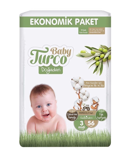 Picture of Baby Turco Doğadan Eko Bebek Bezi No:3 56'lı