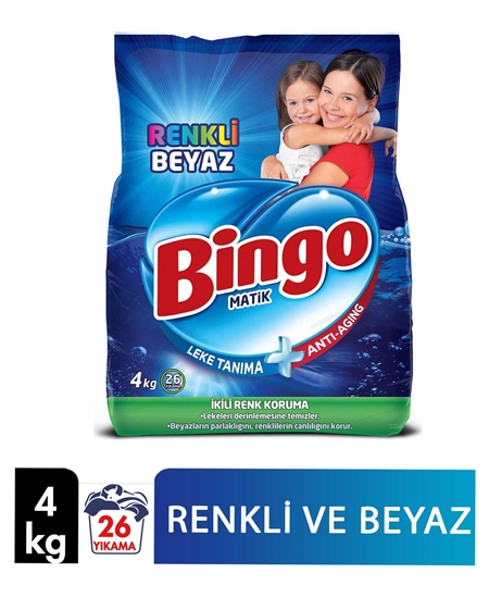 Picture of  Bingo Matic Laundry Powder Detergent 4 Kg Color & White