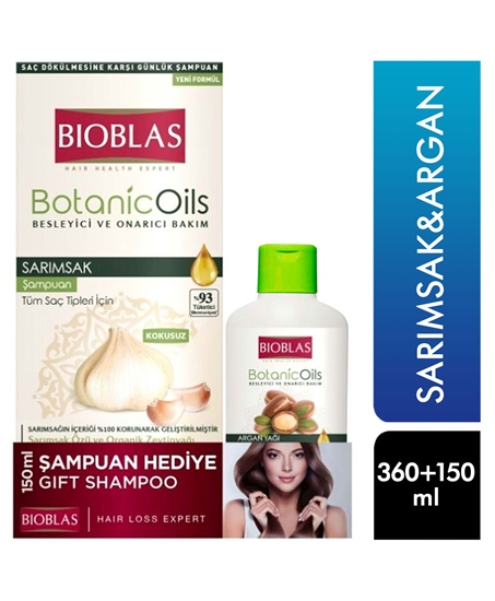 Picture of Bioblas Şampuan 360 ml Sarımsaklı  + 150 ml Argan Yağı Hediye