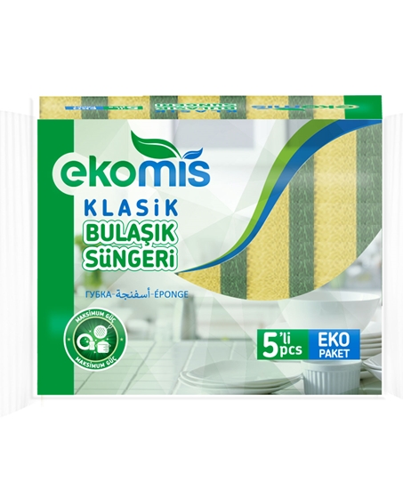 Picture of Ekomis Bulaşık Süngeri Klasik 5'li Paket