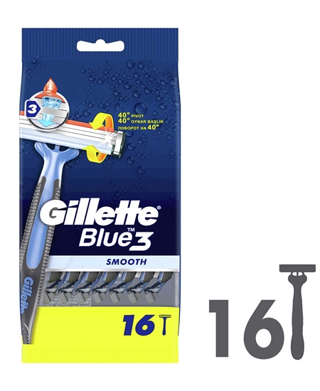 Picture of Gillette Blue3 Smooth Razor Blade 16's