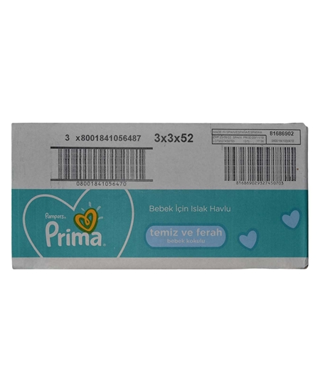 Picture of  Prima Wet Towel 3 x 52 Pack Baby Scented