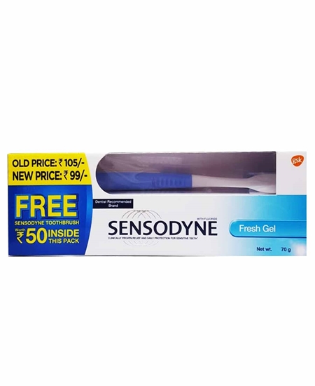 Picture of P-Sensodyne Fresh Gel Nane Aromalı Diş Macunu 70 gr Diş Fırçası Hediyeli