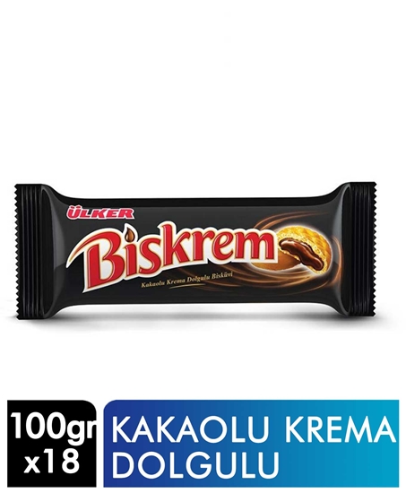 Picture of ÜLKER BİSKREM KAKAOLU RULO 100GR 18 Lİ