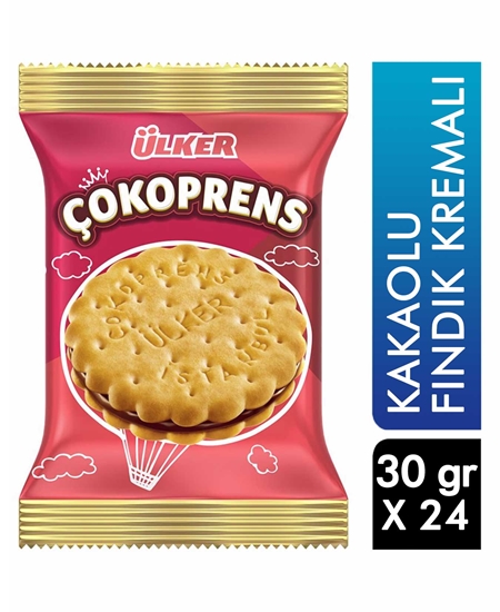 Picture of ÜLKER ÇOKOPRENS SANDVİÇ BİSKÜVİ 30 GR 24 LÜ