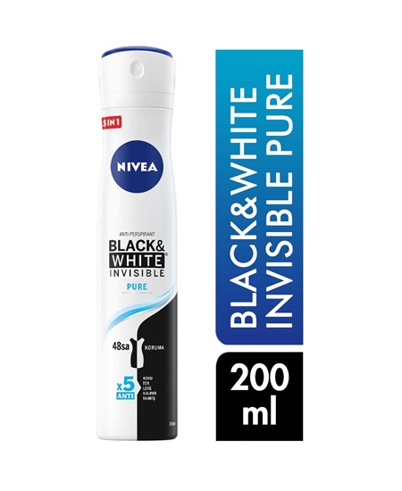 Picture of Nivea Deodorant 200 ml Women Black & White Invisible Pure