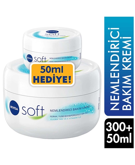 Picture of Nivea Soft Cream Moisturizer 300 ML + 50 ML Promotion Pack