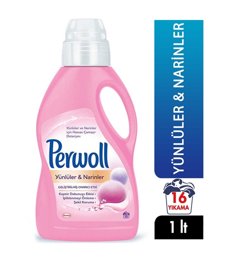 Picture of Perwoll Liquid Laundry Detergent  Woolen&Silk 16 Wash -  1L x 12