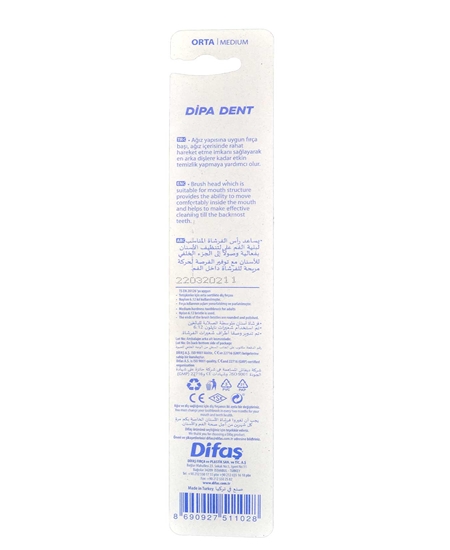 Picture of Difaş Dipa Dent Diş Fırçası 12'li Paket Orta