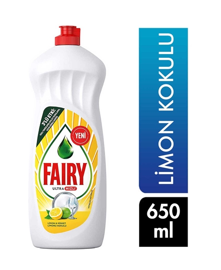 Picture of Fairy Liquid  Dishwashing Detergent 650 ML - Lemon