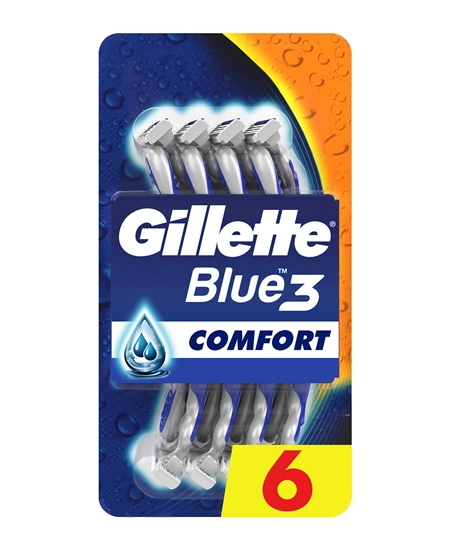 Picture of Gillette Blue3 Disposable Razor 6's Comfort Blister Pack