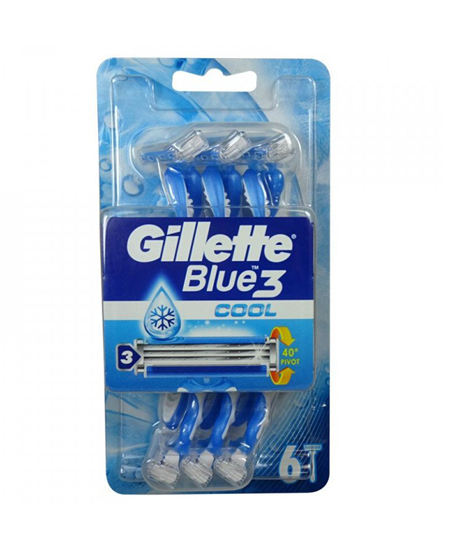 Picture of Gillette Blue3 Disposable Razor 6's Cool Blister Pack