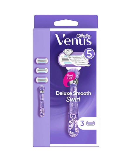 Picture of Gillette Venus  Bundle Pack Handle + 3 Refill Razor Blade Swirl Extra Smooth