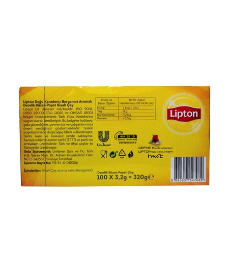 lipton, lipton çay, karadeniz çayı, poşet çay, demlik poşet çay, lipton karadeniz çayı, bergamot aromalı çay