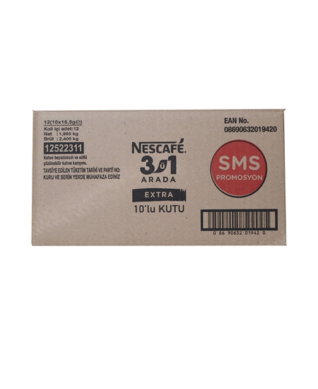 Picture of Nescafe 3 in 1 16.5 gr 10's Pack Extra