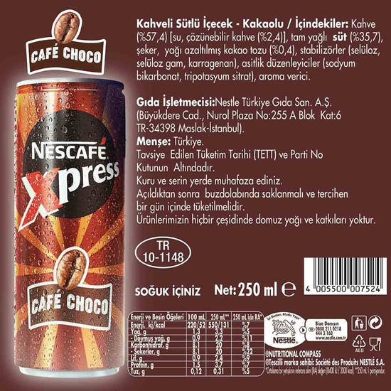 	Nescafe,Nescafe Xpres Soğuk Kahve 250 ml Çikolatalı X 24'lü Paket ,çikolatalı expres,xprres,soğuk içecekler,içecek çeşitleri,soğuk kahve,kahve ürünleri,gıda ürünleri,soğuk kahve,Nescafe Xpres fiyatları,toptan satın al,toptan gıda,toptan tr,toptan mağazacılık