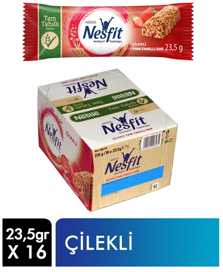 Picture of Nestle Nesfit Tam Tahıllı Bar 23,5 gr X 16'lı Paket Çilekli