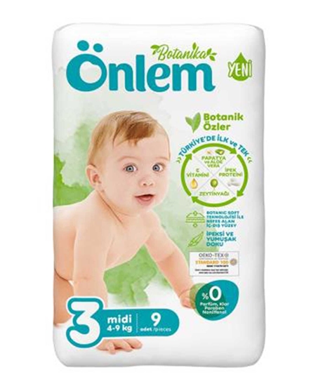 Picture of Önlem Botanica Bebek Bezi 9 Adet Midi Deneme Paket 4-9 kg