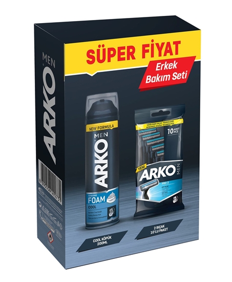 Picture of P-Arko Tıraş Köpüğü 200 ml Cool + Pro2 Tıraş Bıçağı 10'lu