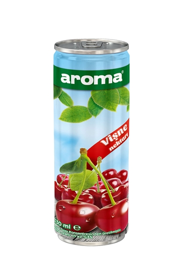 Picture of Aroma Meyve Suyu 330 ml Teneke Kutu x 24'lü Vişneli İçecek